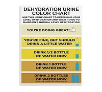 KCDFDVJFBM Body Hydration Guide Urine Color Chart Poster Health Check Reference Canvas Wall Decor for Home Office Clinic(Unframed,08x12inch(20x30cm))