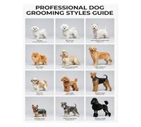 KCDFDVJFBM Botanical Dog Grooming Guide Canvas Wall-Art Poodle Yorkie Schnauzer Trim Chart for Pet Salon Decor(Unframed,16x24inch(40x60cm))