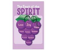 KCDFDVJFBM Classroom Decor Fruit of the Poster Values Wall-Art Kindness Joy Peace Chart for Playroom Daycare Nursery(Unframed,16x24inch(40x60cm))