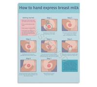 KCDFDVJFBM Clear Confident Storage of Expressed Milk Lactation Educational Poster Wall-Art Canvas for Modern Parenting(Unframed,12x18inch(30x45cm))