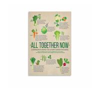 KCDFDVJFBM Companion Planting Chart for Vegetable Garden, Canvas Print Wall-Art, Gardening Guide Decor for Patio, Balcony(Unframed,16x24inch(40x60cm))