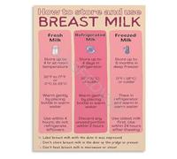 KCDFDVJFBM Create Your Confident Feeding Space Storing Breast Milk Guide Lactation Poster Wall-Art Canvas(Unframed,16x24inch(40x60cm))