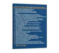 KCDFDVJFBM Developing Influence Canvas Print Motivational Wall-Art for Office Building Relationships Success Poster(Framed,08x12inch(20x30cm))