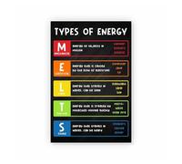 KCDFDVJFBM Elementary Science Poster Forms of Chart Classroom Decor for Teachers Middle School Homeschool Educational Wall-Art Teacher Supply Visual Aid (Unframed 12x18inch(30x45cm))