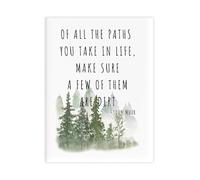 KCDFDVJFBM Encouraging Quote Canvas Poster All Paths In Life Make Sure They Are Fun Wall-Art for Bedroom Study Room Decor Gift Idea(Unframed,12x18inch(30x45cm))