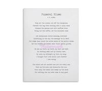 KCDFDVJFBM Funeral Blues Poem Quote Canvas Print Typography Wall-Art Memorial Decor for Bedroom Living Room Quiet Corner(Unframed,12x18inch(30x45cm))