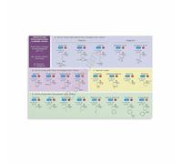 KCDFDVJFBM Genetic Code Amino Acids Chart Poster DNA Codon Table Reference Canvas Wall-Art for Med Student Biology Study Aid Gift(Framed,12x18inch(30x45cm))