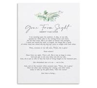 KCDFDVJFBM In Loving Memory Gone From My Sight Poem Canvas Wall-Art Funeral Print(Unframed,16x24inch(40x60cm))