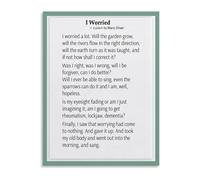 KCDFDVJFBM Inner Peace Affirmation Poem Poster Release Overthinking Worry Quote Canvas Wall-Art For Yoga Studio Tranquil Living Room Decor(Unframed,12x18inch(30x45cm))