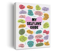 KCDFDVJFBM Inspirational Canvas Wall-Art Self Love Affirmations Poster Daily Quotes Print Home Decor Motivation Gift(Unframed,16x24inch(40x60cm))