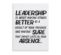 KCDFDVJFBM Inspirational Leadership Canvas Wall-Art Executive Quotes Motivational Poster for Office Management Conference Room Decor(Unframed,16x24inch(40x60cm))