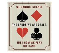 KCDFDVJFBM Man Cave Poker Decor - We Cannot Change The Cards We Are Dealt Vintage Style Wall-Art(Unframed,12x18inch(30x45cm))