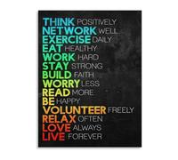 KCDFDVJFBM Motivational Office Wall-Art Team Collaboration Poster Canvas Print for Workplace Conference Room Company Culture Decor(Framed,08x12inch(20x30cm))