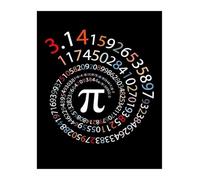 KCDFDVJFBM Pi Day Decorations Pi Spiral Poster Colorful Math Art Educational Wall Decor for Classroom Home Office(Unframed,08x12inch(20x30cm))