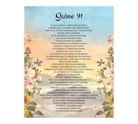 KCDFDVJFBM Póser de Pared Salmo 91 - Arte Bíblico en Canvas, Versículo Inspirador 'Mi Refugio y Fortaleza', Decoración Cristiana para Sala, Dormitorio, Consultorio(Framed,12x18inch(30x45cm))