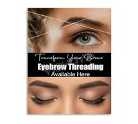 KCDFDVJFBM Professional Beauty Studio Poster Eyebrow Threading Lash Care Service Chart Canvas Art for Salon Decor(Unframed,12x18inch(30x45cm))