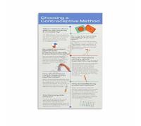 KCDFDVJFBM Public Health Poster Contraception and Birth Control Guide Canvas Wall-Art for Training Facility Use(Unframed,12x18inch(30x45cm))