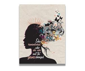 KCDFDVJFBM She Remembered Who She Was Poster - Inspirational Wall-Art for Women, Affirmation Decor(Unframed,08x12inch(20x30cm))