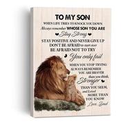 KCDFDVJFBM Son Gift from Dad Canvas: To My Son Inspirational Wall-Art for Home and Office Decor(Unframed,12x18inch(30x45cm))
