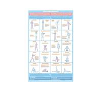 KCDFDVJFBM Stretching Exercise Guide Poster Dynamic and Static Routines Chart for Runners Athletes Gym Locker Room Decor(Framed,08X12inch(20X30cm))