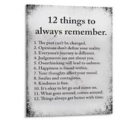 KCDFDVJFBM Success Mindset Poster 12 Things to Remember Motivational Canvas Wall-Art for Office Study Room Decor(Unframed,16x24inch(40x60cm))