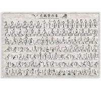 KCDFDVJFBM Tiger Crane Double Pattern Kung Fu Poster - Fu Hok Seung Ying Kuen Chinese Martial Arts Wall-Art for Home Decor(Unframed,16x24inch(40x60cm))