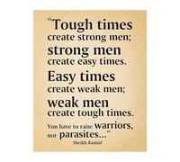 KCDFDVJFBM Tough Times Create Strong Men Wall Art - Motivational Gym & Office Decor - Inspirational Quote Canvas Print for Man Cave, Home Gym, or Locker Room(Unframed,08x12inch(20x30cm))