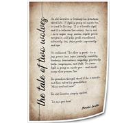 KCDFDVJFBM Two Wolves Quote Canvas Print, Cherokee Legend Native American Story Poster, Motivational Wall Art for Home Office, Living Room and Bathroom(Unframed,12x18inch(30x45cm))