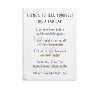 KCDFDVJFBM Uplifting Quotes Canvas Print Things To Tell Yourself Poster Encouraging Wall-Art for Home Decor Inspirational Bedroom Living Room Office(Framed,12x18inch(30x45cm))