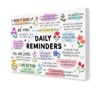 KCDFDVJFBM Women's Daily Reminders & Affirmations Wall-Art - Inspirational Motivational Poster for Home Decor(Framed,16x24inch(40x60cm))