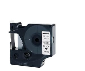 kcdVFmqhb Nastro per etichette D1 45013 Nero su bianco 12 mm Compatibile con LabelManager 160 280 210D 360D Wireless PnP 220P 260P 450D(Black on White)
