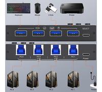 KCEVE KC-KM434B USB 3.0 Sharing Switch â Schnell und flexibel fÃ¼r GerÃ¤te