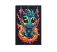 KCFDKKDK 22 poster decorativi da parete su tela, motivo: Dragon Baby, stampa artistica su tela, poster decorativo moderno per camera da letto (50 x 75 cm)