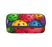 KCGSDEGV Astucci per matite con motivo a palline da pickleball, grazioso scomparto per matite, portapenne, astuccio per cancelleria, organizer per scuola, ragazze e ragazzi