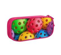 KCGSDEGV Astucci per penne e matite con motivo a palline da pickleball, per ragazze e ragazzi, grande capacità, grazioso astuccio per cancelleria, nero, rosa, Taglia unica, Zaino per la scuola