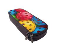 KCGSDEGV Astucci per penne e matite con motivo a palline da pickleball, per studenti, ragazze e ragazzi, grazioso astuccio in pelle per matite, organizer per cancelleria per scuola, lavoro, viaggi