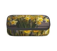 KCGSDEGV Astuccio con stampa bouquet di narcisi carino astuccio portapenne portapenne organizer per cancelleria per la scuola ragazze ragazzi