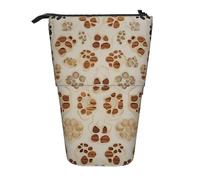 KCGSDEGV Astuccio espandibile con impronte di ossa e orme, organizer per penne scolastiche, trucchi e viaggi, per studenti e artisti