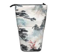 KCGSDEGV Astuccio espandibile con stampa di paesaggi cinesi, organizer per penne scolastiche, trucchi e viaggi, per studenti e artisti