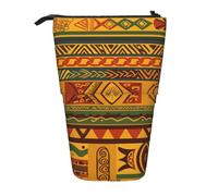KCGSDEGV Astuccio espandibile con stampe africane nazionali, organizer per penne scolastiche, trucchi e viaggi, per studenti e artisti