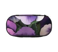 KCGSDEGV Astuccio per matite con stampa floreale e viole del pensiero, organizer per cancelleria, portapenne, trousse per il trucco, per viaggi, scuola,