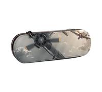 KCGSDEGV Astuccio per penne e matite con stampa di aeroplano della seconda guerra mondiale, per ragazze e ragazzi, grazioso astuccio in pelle con cerniera per matite e cancelleria