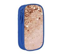 KCGSDEGV Astuccio portapenne nero con stampa glitter oro rosa, grande capacità, grazioso astuccio per cancelleria per scuola ragazze ragazzi, Blu, Taglia unica, Zaino per la scuola