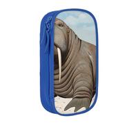 KCGSDEGV Astuccio portapenne nero con stampa tricheco, grande capacità, grazioso astuccio per cancelleria, organizer per scuola, ragazze e ragazzi, Blu, Taglia unica, Zaino per la scuola