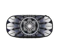 KCGSDEGV Astuccio rettangolare con stampa mandala stampata, astuccio per cancelleria, portapenne, trousse per il trucco, per viaggi, scuola, lavoro