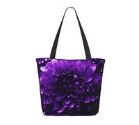 KCGSDEGV Borsa a tracolla leggera con stampa marmorizzata nera da donna, con manico grande, con cerniera, per shopping, scuola, lavoro, viaggi, Bellissimo glitter viola, Taglia unica
