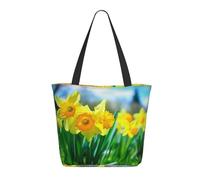 KCGSDEGV Borsa tote da donna con stampa di parole e lezioni di matematica con formule e forme, borsa a tracolla leggera con cerniera per shopping, scuola, lavoro, viaggi, Fiore di narciso., Taglia