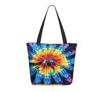 KCGSDEGV Borsa tote da donna con stampa di parole e lezioni di matematica con formule e forme, borsa a tracolla leggera con cerniera per shopping, scuola, lavoro, viaggi, Exotic Tribe Tie Dye Style
