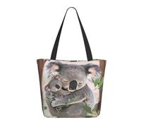 KCGSDEGV Borsa tote da donna con stampa di parole e lezioni di matematica con formule e forme, borsa a tracolla leggera con cerniera per shopping, scuola, lavoro, viaggi, Simpatico koala., Taglia