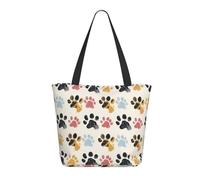 KCGSDEGV Borsa tote da donna con stampa di parole e lezioni di matematica con formule e forme, borsa a tracolla leggera con cerniera per shopping, scuola, lavoro, viaggi, Modello di zampa di cane